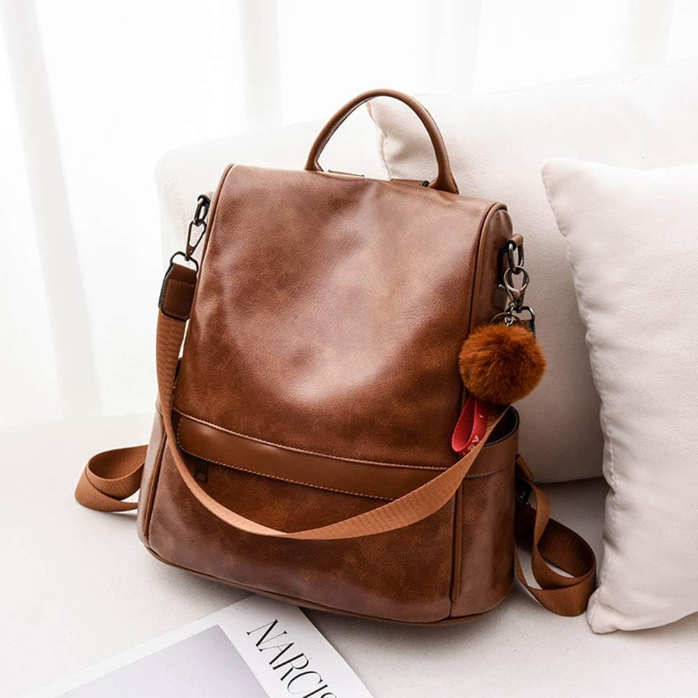 Women Backpack Purse PU Leather Anti-Theft Casual Shoulder Bag Fashion Ladies Satchel Bags